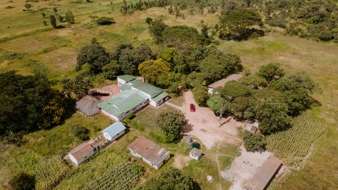 Aerial view across the school buildings and central grounds at Chegutu